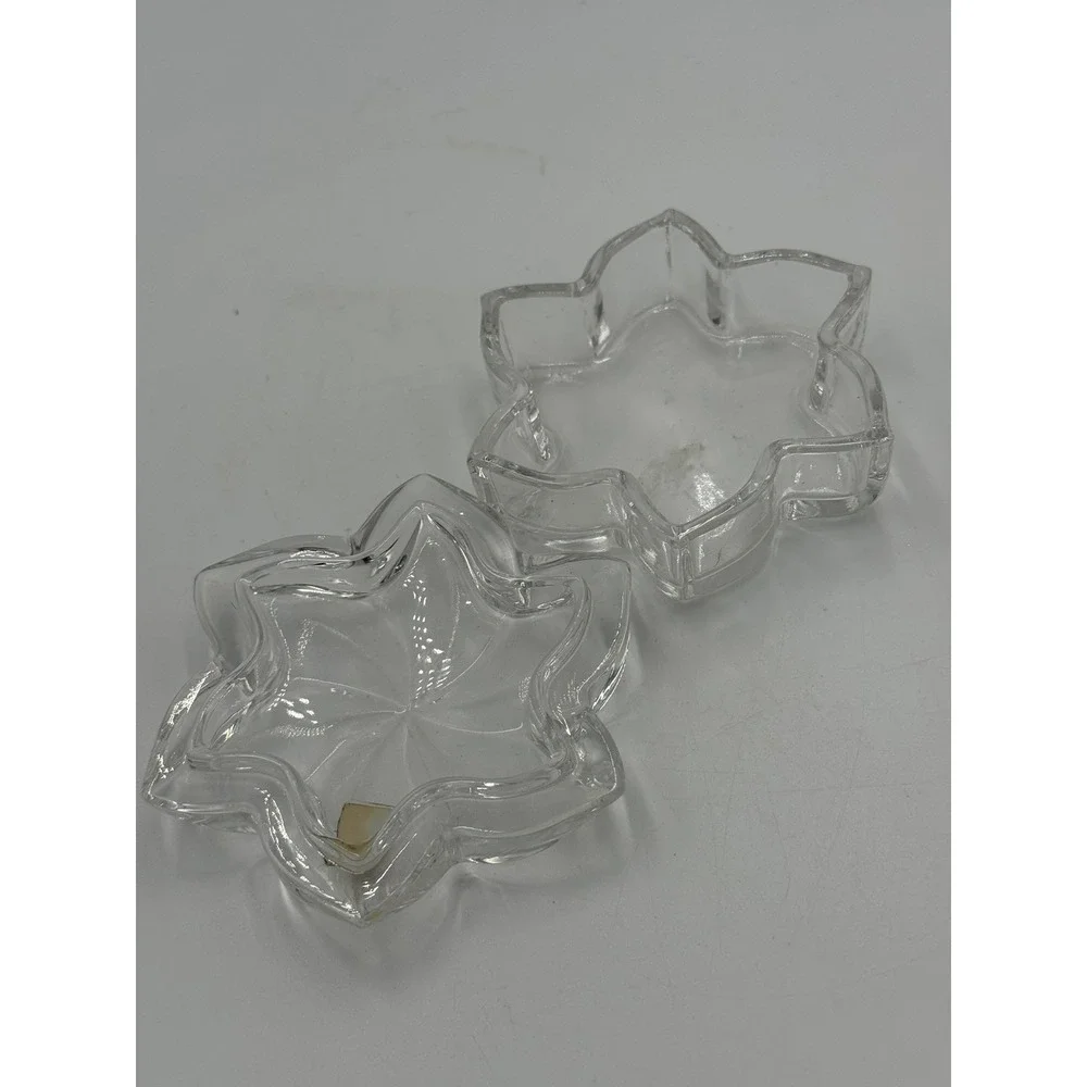 star shaped lead crystal (24%) Nachtmann Bleikristall trinket dish w/ lid